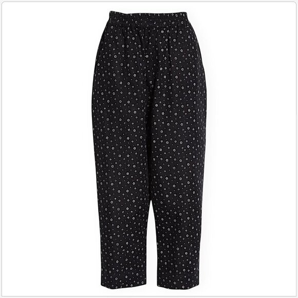 Apiece Apart Ani Easy Pants Black Scattered Floral Linen Blend Pants NWT NEW S - Picture 1 of 10